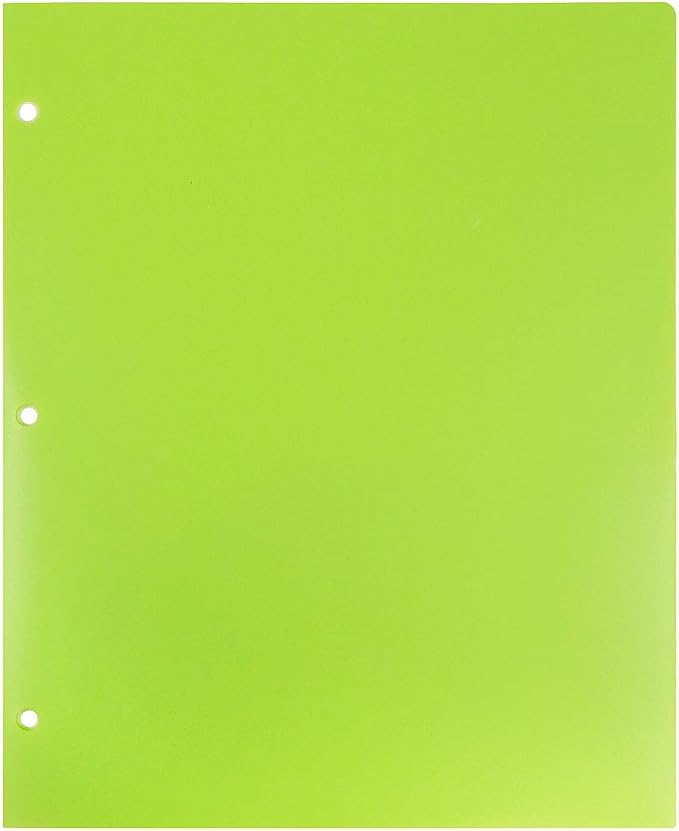 JAM PAPER Heavy Duty Plastic 3 Hole Punch Pocket Folders - Image 8