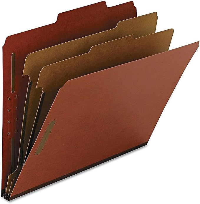 Smead 100% Recycled Pressboard Classification File Folder, 2 Dividers, Letter by SMEAD
