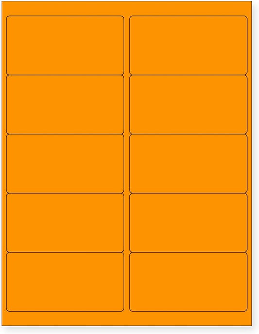 NextDayLabels - 8-1/2 x 11 Neon Color High Light Fluorescent Labels by NextDayLabels