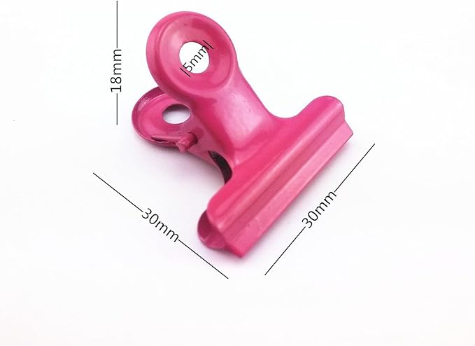 yueton 20pcs Mixed Color Metal Bulldog Clips, Utility Paper Clips, Hinge Clips - Image 6