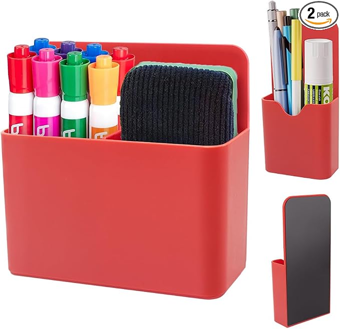 KITANIS Magnetic Pen Holder, 2 Pack Magnetic Dry Erase Marker Holder by KITANIS