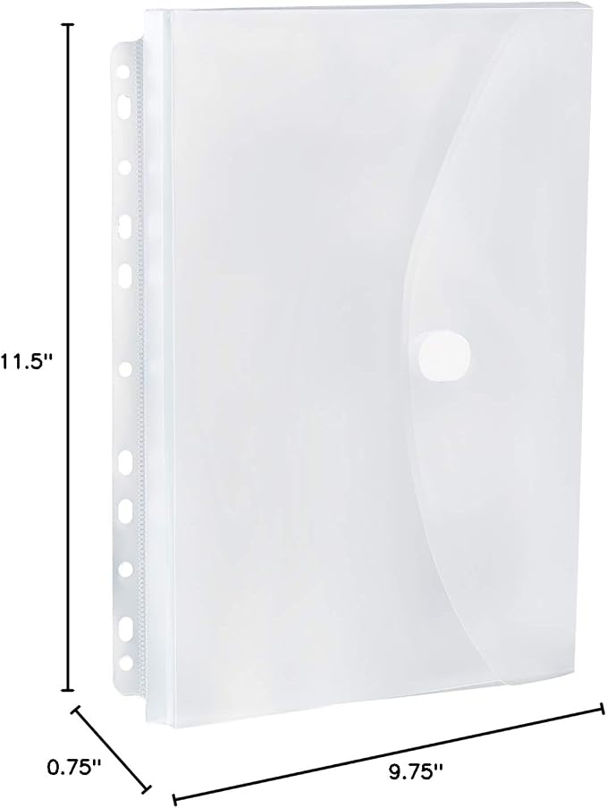 FANWU 10 Pack Expandable Poly Binder Pocket, 3/4-inch Gusset, Letter Size - Image 6