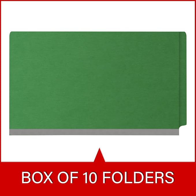 Ecom Folders End Tab Pressboard Classification Folders | Legal Size 25 Pt Stock - Image 6