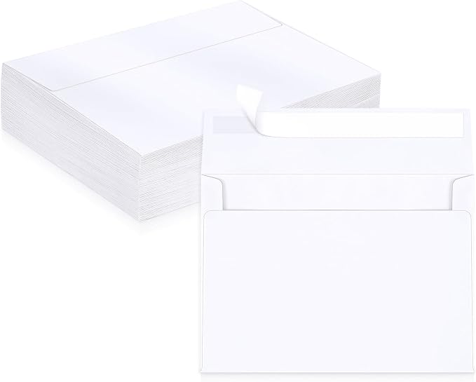 50 Pack A7 Envelopes, 5.24 x 7.24 in Christmas Envelopes by LIKAJON