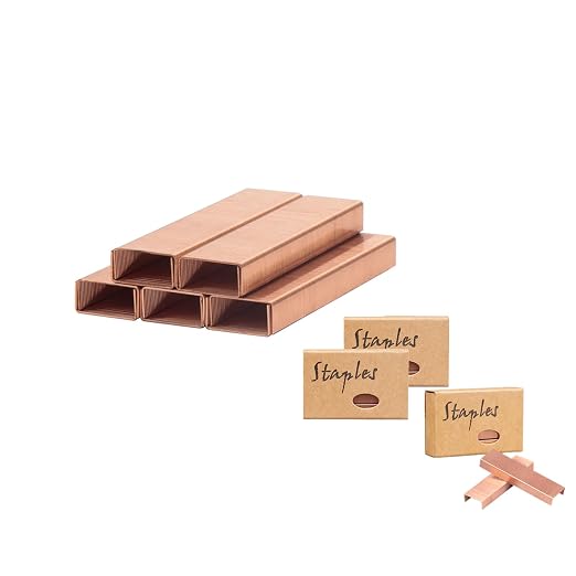 NatSumeBasics 3000 Rose Gold Staples 26/6 Standard Colored Staple Refill by NatSumeBasics