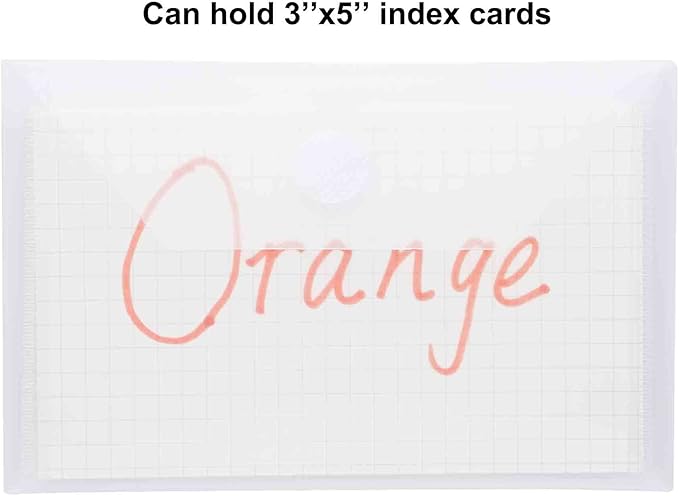 3x5 Plastic Envelopes Hook Loop Closure Coupon Receipt Storage Holder 80 Pack - Image 7