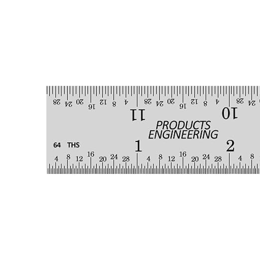 PEC Tools 12 Inch Rigid Steel Ruler, Machinist Metal Ruler Scale - Image 5