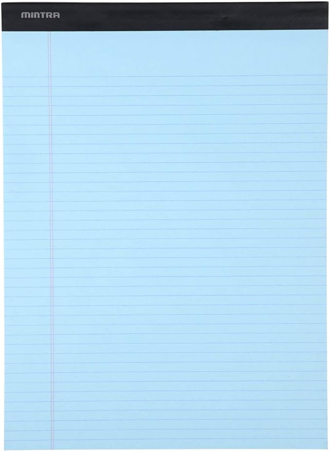 Mintra Office Legal Pads, ((Basic 6pk - (Pastel Version #2), 8.5in x 11in, Narrow Ruled))-DeskLoop Office