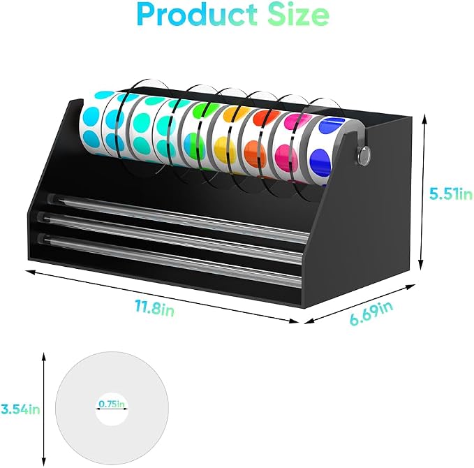 Acrylic Sticker Label Roll Dispenser - Image 2