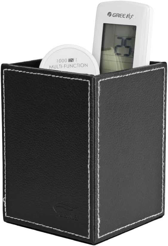Pen Pencil Holder Cup Container PU Leather Desk Organizer Stand Decor Brush - Image 7