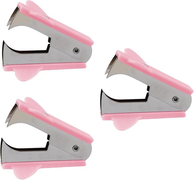 3Pcs Pink Staple Removers by Unknown