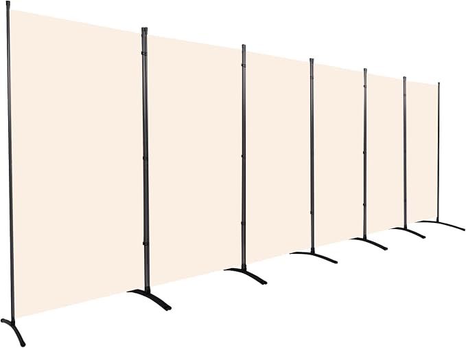 Room Divider 6FT Folding Privacy Screens, 6 Panel Partition Room Dividers by HOMSCREENER