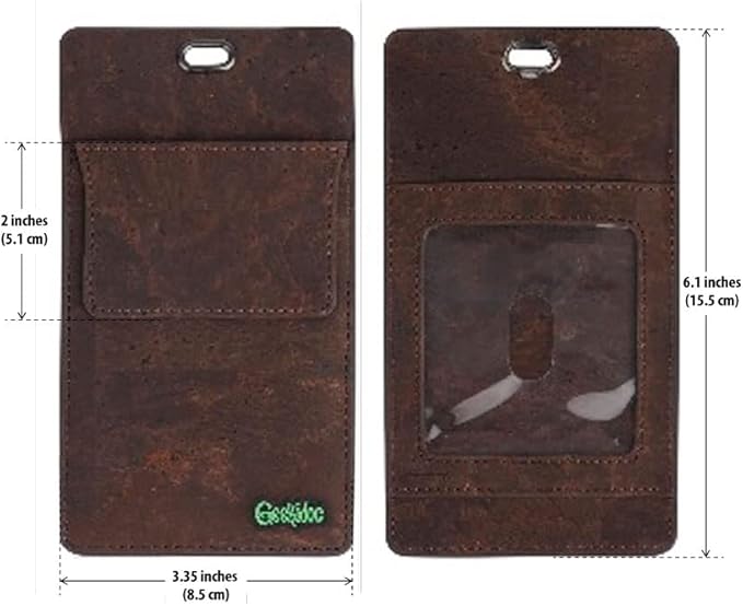 Premium Portuguese Cork Pocket Protector for Men | Multi-Use Pocket Protectors for Shirts and Lab Coats | For Pen, Pencils, Pointers, and More | 2 Pack of Brown Pocket Organizer Protectors-DeskLoop Office