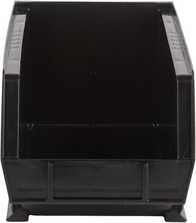 Hudson Exchange 15" x 8" x 7" Plastic Stackable Storage Bin and Hanging Container (Black, 1 Pack)-DeskLoop Office