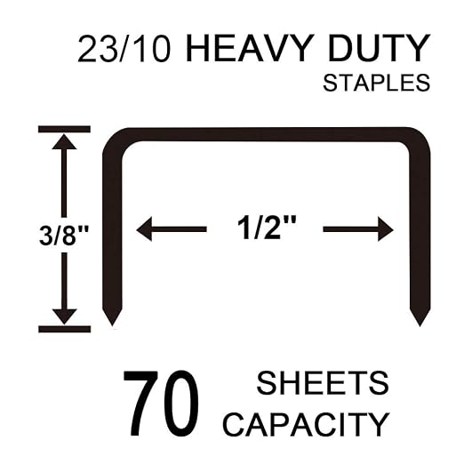 Rayson Heavy Duty Staples, Enhanced 3/8" Leg Length, 1/2" Width, 70 Sheets - Image 2