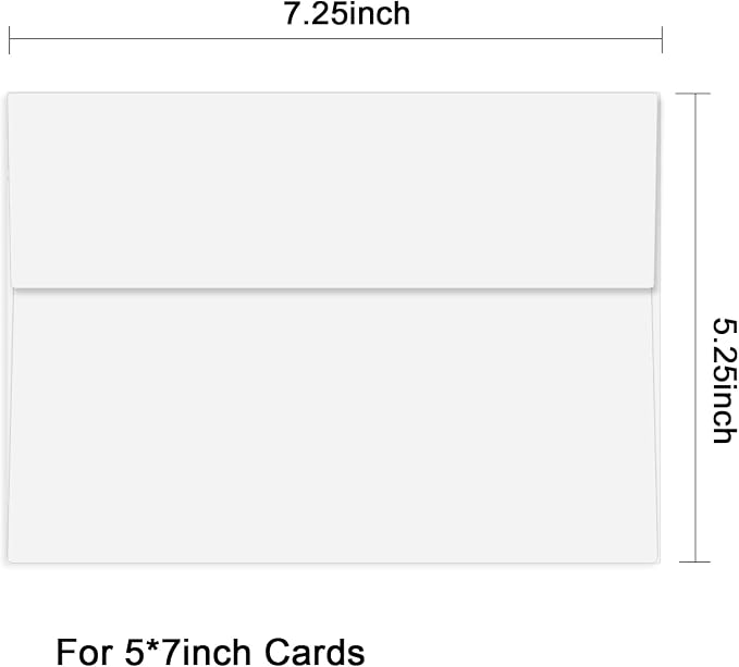 100 Packs 5x7 White Envelopes, A7 Envelopes - Image 2