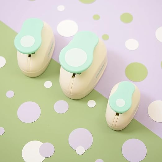 Craftelier - Paper Punch Set | 3/8", 5/8" & 1" Shape Hole Puncher for Paper Crafts | Round Hole Punch to Create Scrapbooks, DIY Cards & Journals | Craft Punch Set for Cardstock.-DeskLoop Office
