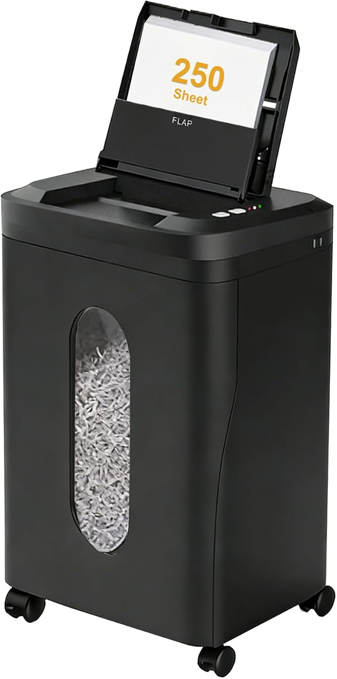 QUIETLEMON 250-Sheet Heavy Duty Paper Shredder Auto Feed, P-5 Security Level by QUIETLEMON