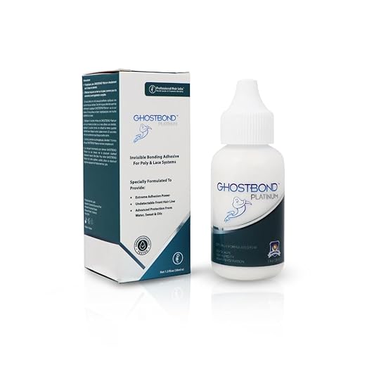 GHOSTBOND Platinum Water Resistant Wig Glue for Extreme Heat - 1.3oz - Hair Replacement Adhesive for Poly and Lace Wigs. Invisible Bonding Hair Adhesive - Strong Hold Lace Front Glue-DeskLoop Office