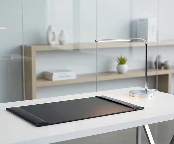 Dacasso Black 30" x 18" Desk Pad/Desk Mat/Desk Protector, Bonded Leather - Image 3