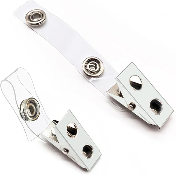 100Pcs Premium Metal Badge Clips by Orcielo