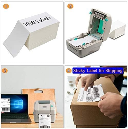 OausTect 4x6 Shipping Label 4000 Fanfold Labels - Image 2