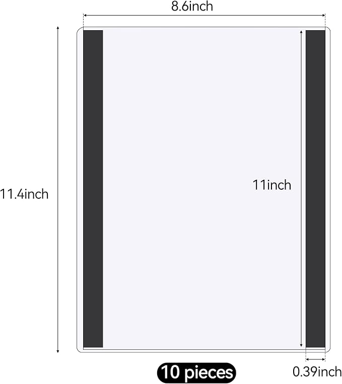 10 Pcs 8.5'' x 11'' Rigid Magnetic Sign Holders - Image 2