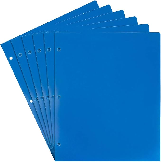 JAM PAPER Heavy Duty Plastic 3 Hole Punch School Folders - Image 3