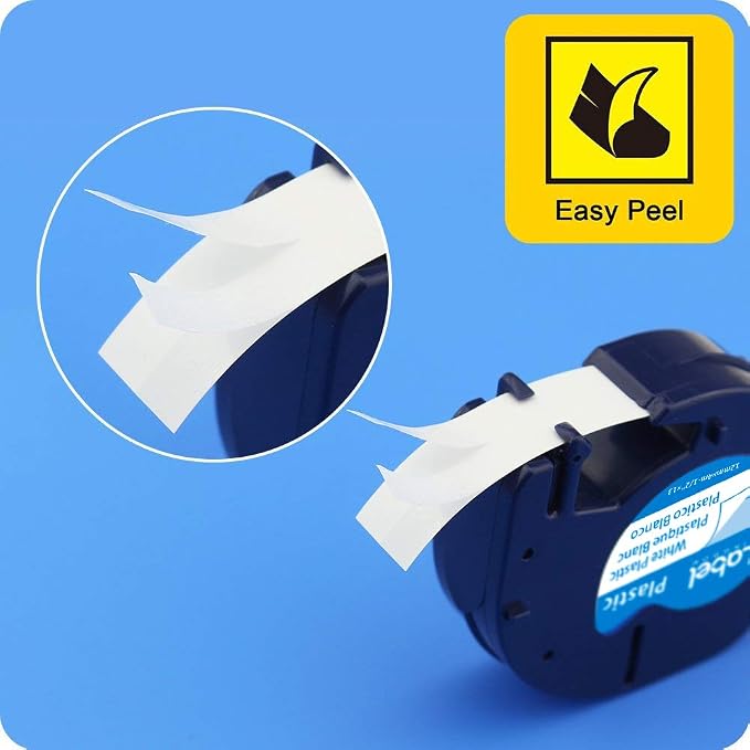 Label KINGDOM Replace for DYMO LetraTag Refills 91331 White Plastic Compatible - Image 8