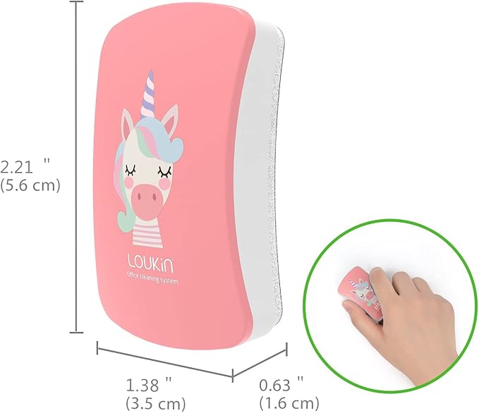 loukin 2 Pack Kid Magnetic Dry Erase Erasers, Mini Whiteboard Eraser, Small - Image 5