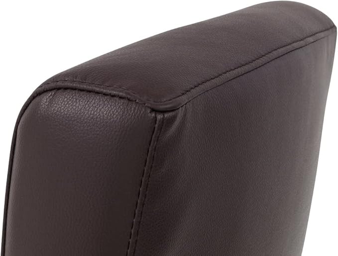 ZURI Forbes Genuine Leather Aluminum Base High Back Executive Chair - Dark Brown-DeskLoop Office