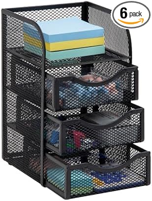 Mind Reader Desktop Accessory Storage, Paper Binder Clip Basket, Metal Mesh by MindReader