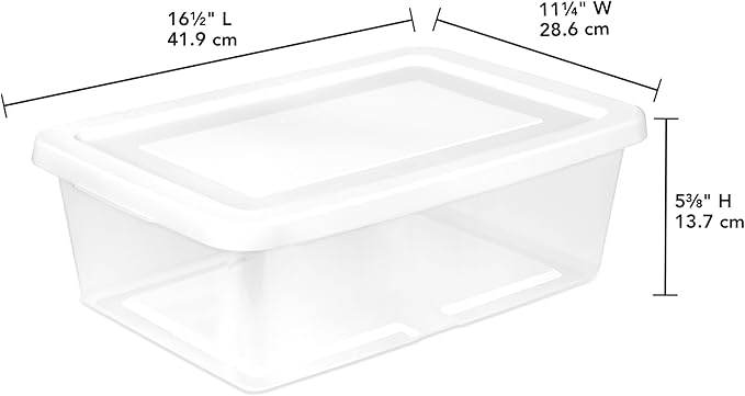 Sterilite 12-Pack Clear Storage Box, Stackable Container Bins - Image 3