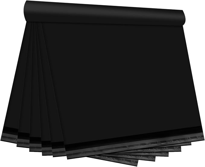 Black Poly Mailers 12x15.5 Inch, 200 Pack | Self-seal shipping bags by Unknown