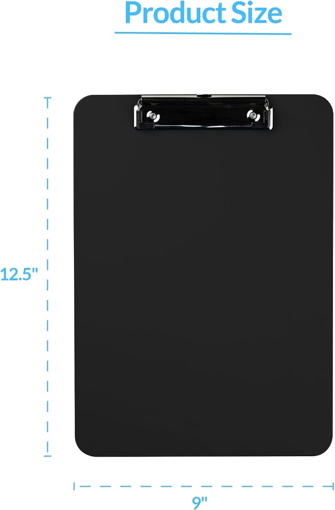 Pack of 6 Plastic Clipboards - Image 4