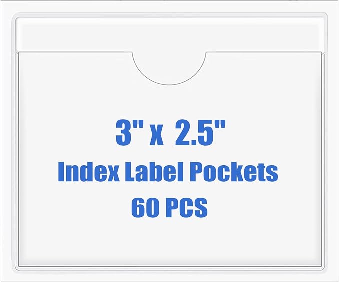 Origin-Joy 60 PCS Self Adhesive Index Card Pockets by Origin-Joy