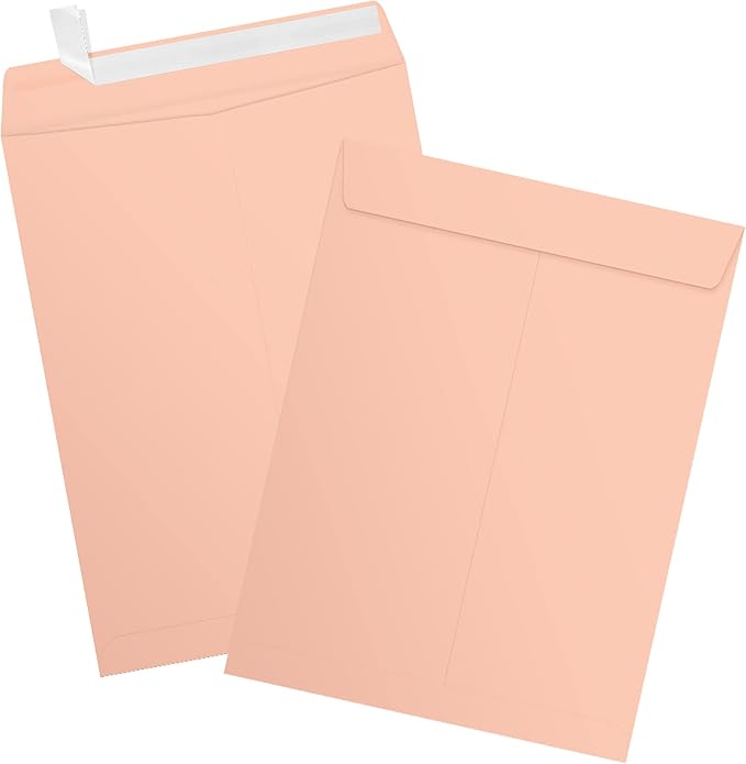 LUXPaper 9 x 12 Open End Envelopes | Peel & Press | Blush Pink | 80lb. Text | - Image 3