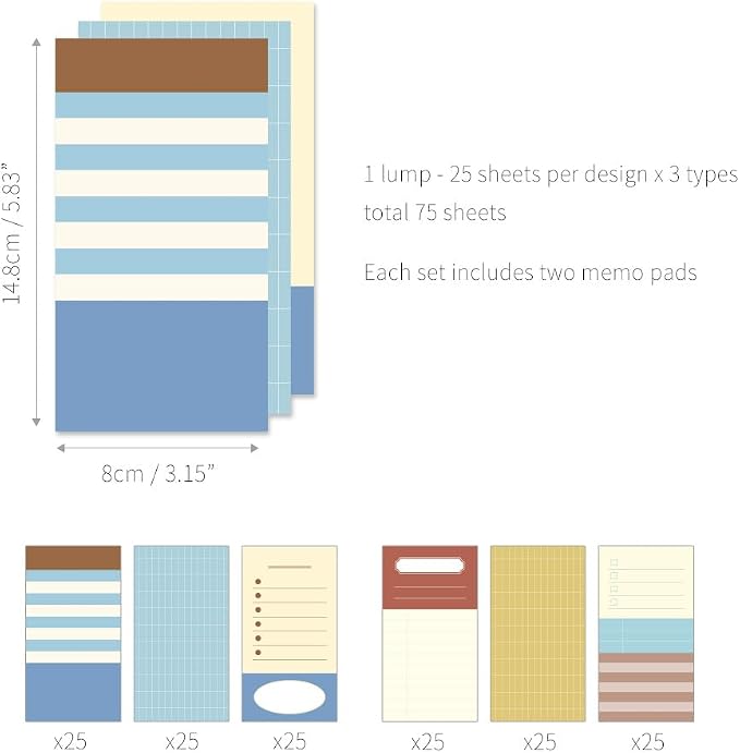 Monolike Triple Memopad Plan 2P B Set - Image 2
