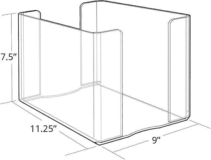Azar Displays 255042 File Holder Acrylic Paper Ream Holder - Image 3