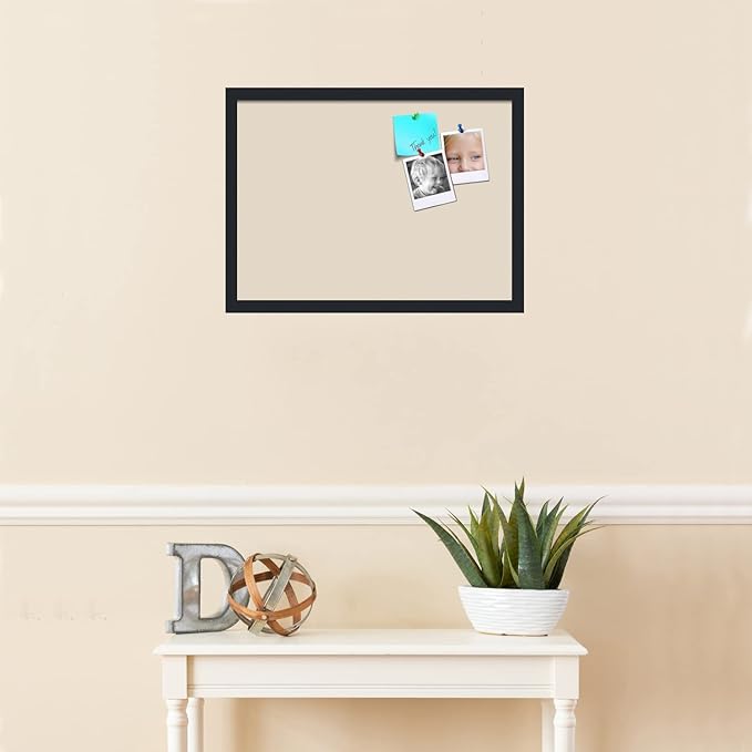 PinPix 22x16 Inch Cork Bulletin Board. This Decorative Framed Pin Board Comes with Desert Pastel Design and a Satin Black Frame. Ideal for Home Office Decor or Message Board (PinPix-1815)-DeskLoop Office