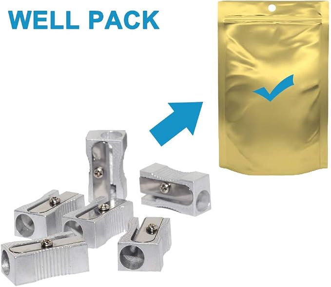Dual Pencil Sharpener Pocket Aluminium Alloy Metal 1-Hole Steel Blade - Image 6