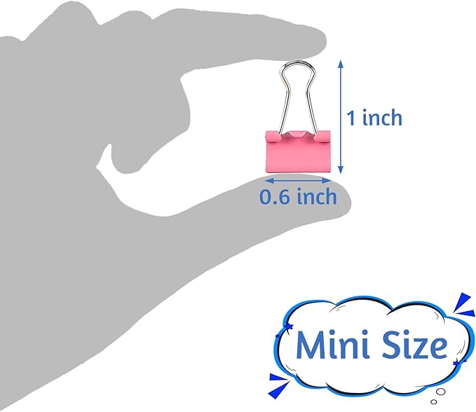 120 Pack Mini Binder Clips, Color Binder Clips, Small Paper Clips 15mm 5/8 - Image 2
