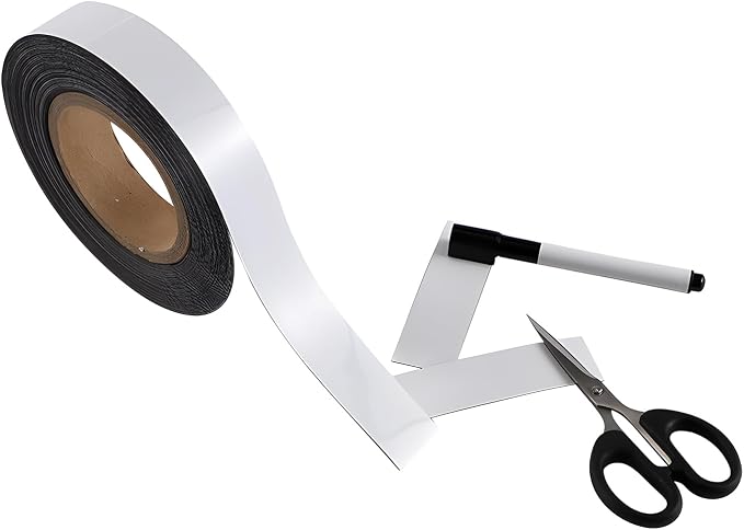 Dry Erase Magnetic Strip 2" x 10 Feet White, Reusable Magnetic Labels - Image 9