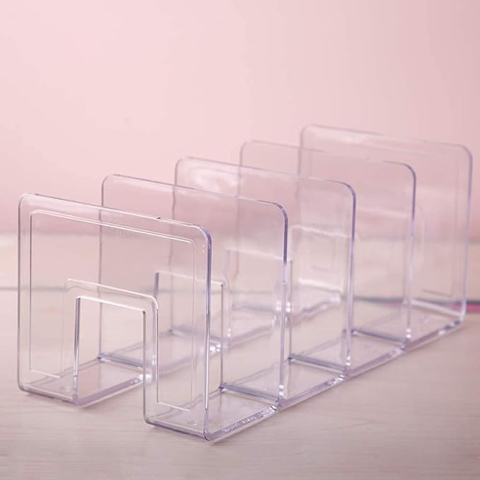 LUGUNU Clear Acrylic Purse Organizer - 4-Section Divider for Handbag Closet Storage - Durable Rack for Purses, Clutches More (Set of 4)-DeskLoop Office