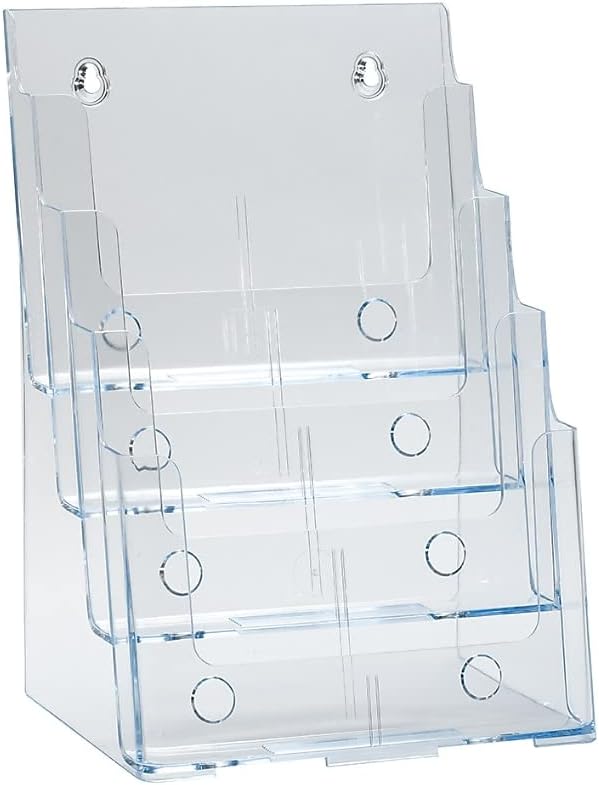Azar Displays 252376 Four Tier, Four Pocket Letter Brochure File Holder by AzarDisplays