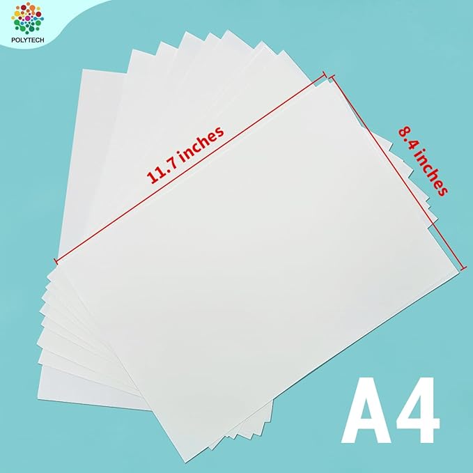 Polytech Sublimation Paper, 8.5x11, 100 Sheets, Heat Transfer Paper for All Sublimiation Blanks, For All Sublimation Printer and Ink, For Tumblers, Magnet Blanks, Ceramic Ornaments, Light T-Shirt,125G-DeskLoop Office