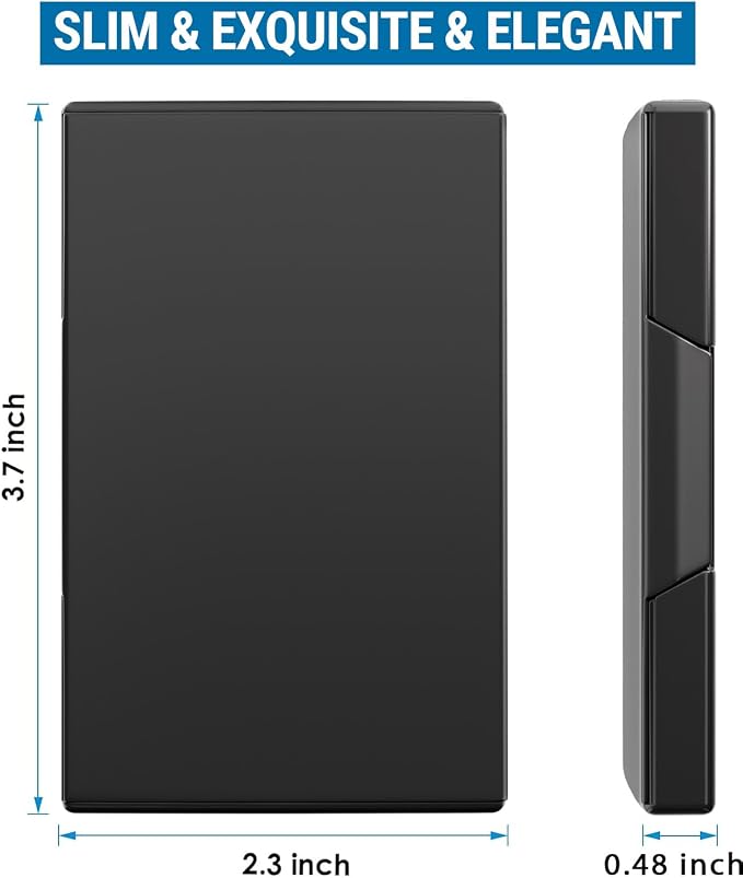MaxGear Stainless Steel & ABS Business Card Holder, Slim Card Case, Fits - Image 6
