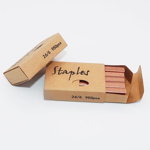 NatSumeBasics 3000 Rose Gold Staples 26/6 Standard Colored Staple Refill - Image 7