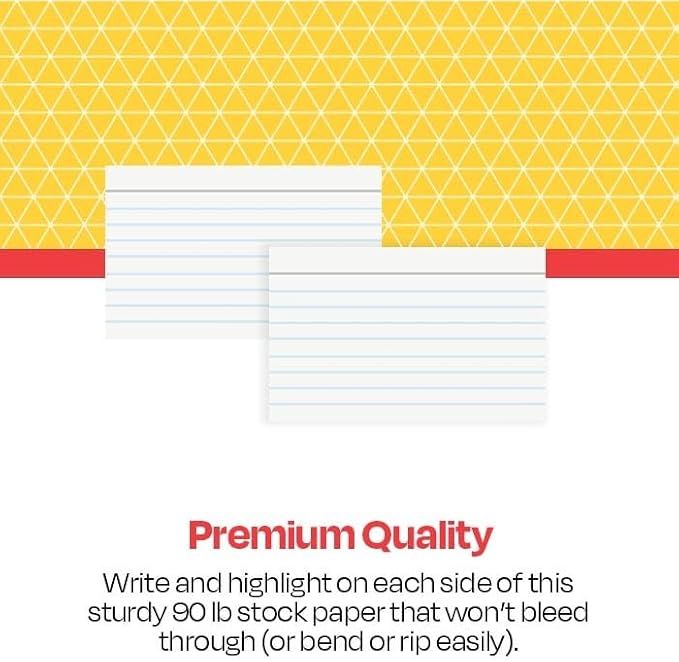School Smart Ruled Index Cards, 5 x 8 Inches - Image 2
