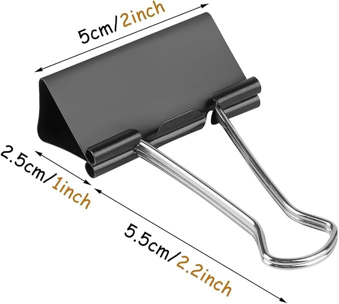 KTOJOY Extra Large Binder Clips 2 Inch, Big Paper Clamps - Image 4